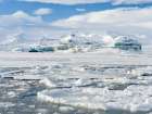 Glacial lagoon Jokulsarlon at Breidamerkurjokullin National Park Vatnajokull during winter Art Print